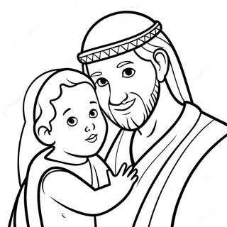 بچہ موسیٰ فرعون کی بیٹی کے ساتھ رنگ بھرنے والا صفحہ رنگ بھرنے والے صفحات