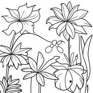 بارش کا جنگل Coloring Pages